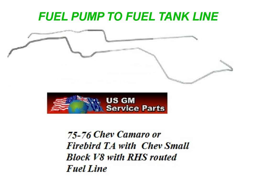 Fuel Line 75-76F 3/8" Firebird/ Camaro